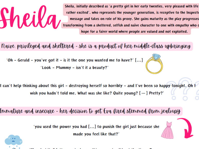 Revision posters for An Inspector Calls