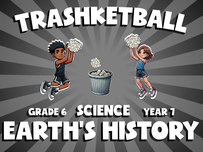 Earth's History TRASHKETBALL Science Game | No-Prep Year 7 Review Activity