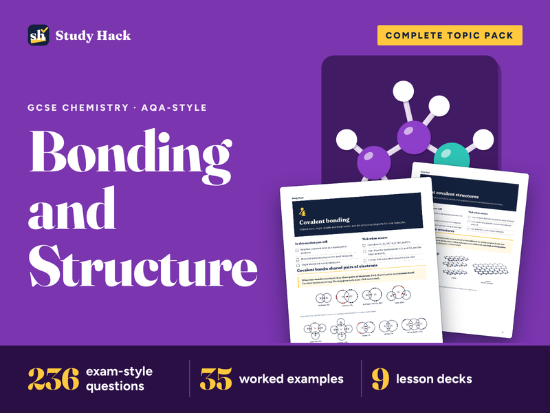 GCSE Chemistry Bonding, Structure and Properties of Matter Complete Pack (AQA-style)
