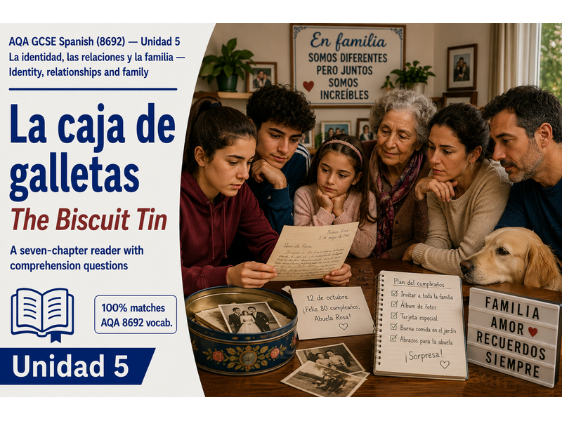 GCSE SPANISH SHORT STORY: AQA 8692 New GCSE - Identity and relationships - AQA New SPEC