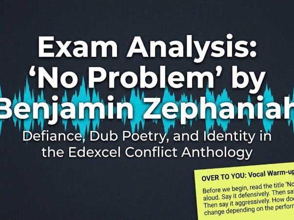 No Problem by Benjamin Zephaniah | Edexcel Conflict Poetry Anthology | GCSE Poem