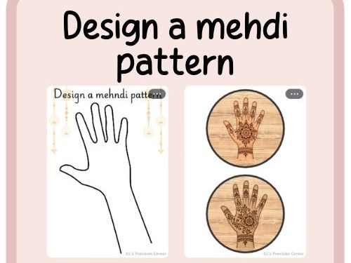 Design a mehndi pattern template- fine motor- continuous provision- EYFS- KS1