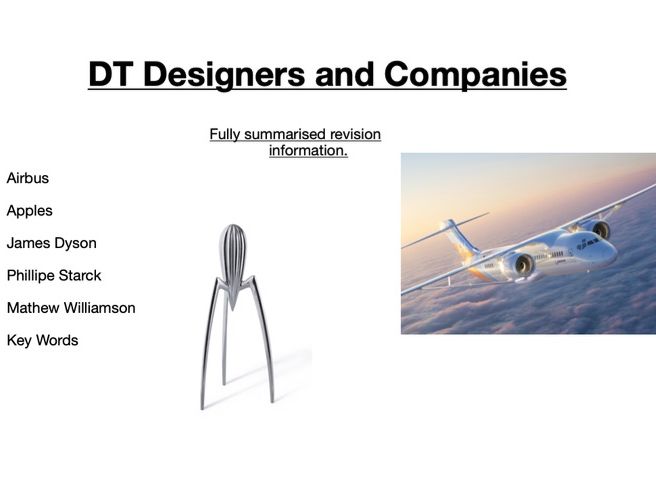 DT Companies and Designers