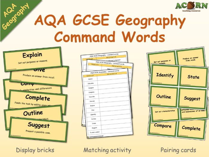 GCSE - AQA Geography - Command Words