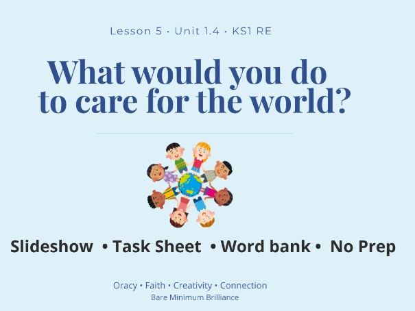 KS1 RE – Caring for the World: What would you do to care for the world? (Lesson 5)