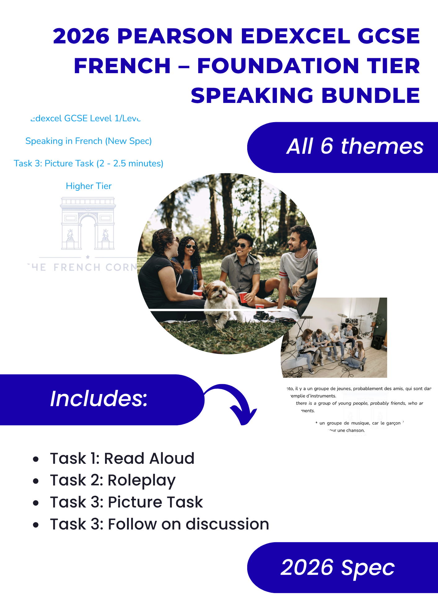 2026 Pearson Edexcel GCSE French – Foundation Tier Speaking Bundle