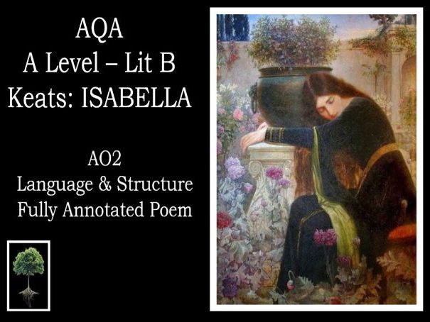 KEATS - ISABELLA |  AO 2  LANGUAGE  &  STRUCTURE