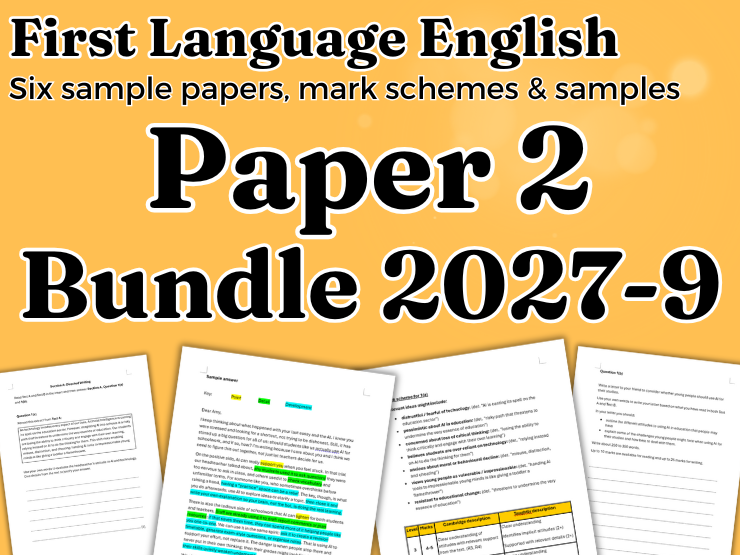 Bundle of Paper 2s - for 2027 IGCSE First Language English