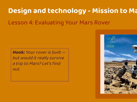 DT unit - Lesson 4 - Lunar Rover - Evaluating