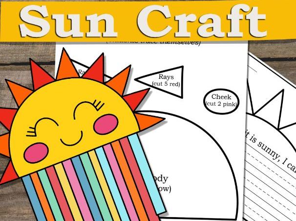 Sun Craft | Weather Craft with Writing Prompt |  Spring Summer craft Activities