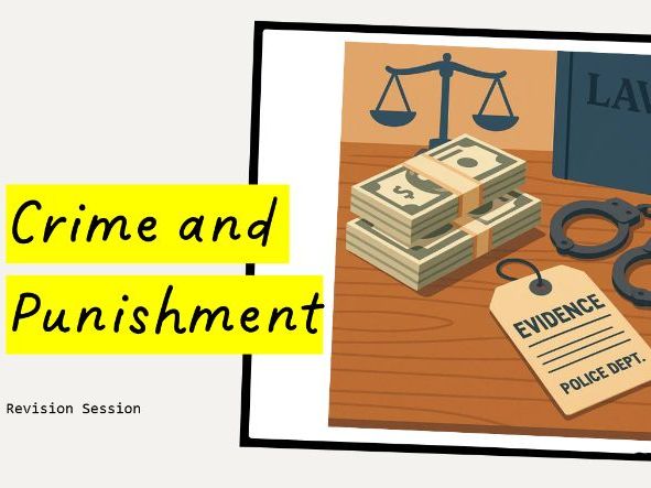 Crime and Punishment - Single Revision Lesson with Worksheet