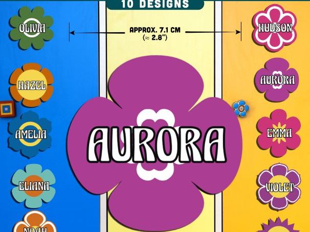 Flower Name Tags, Editable Locker & Cubby Labels, Printable Classroom Organization