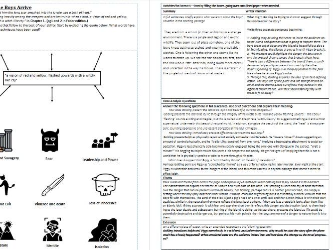 Lord of the Flies Workbook GCSE Teacher Copy