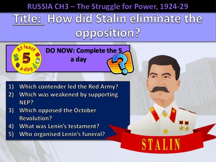 Russia and the Soviet Union Edexcel GCSE 9–1 – L2: How Did Stalin Eliminate Opposition? Key Topic 3