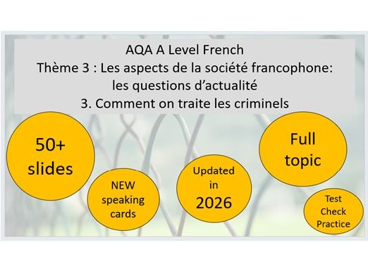 AQA A Level French – Comment on traite les criminels FULL TOPIC