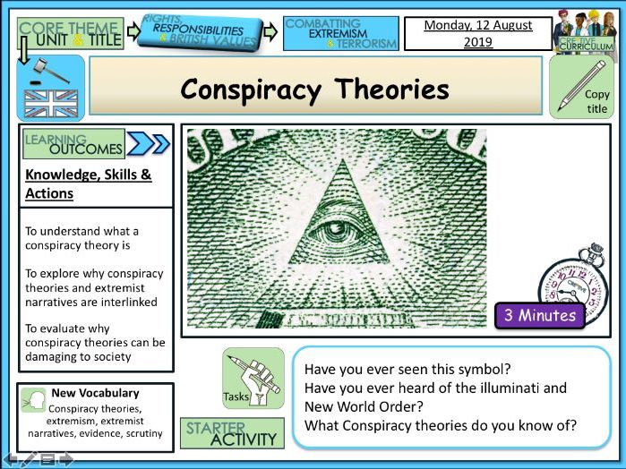 Conspiracy theories and Extremist narrative