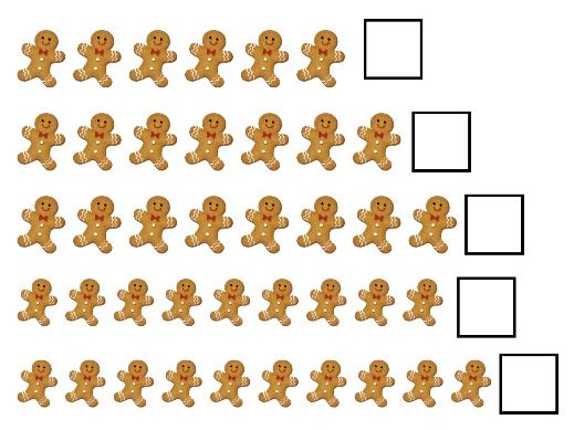 Counting Gingerbread Man Worksheet 1–10 – Number Formation Practice