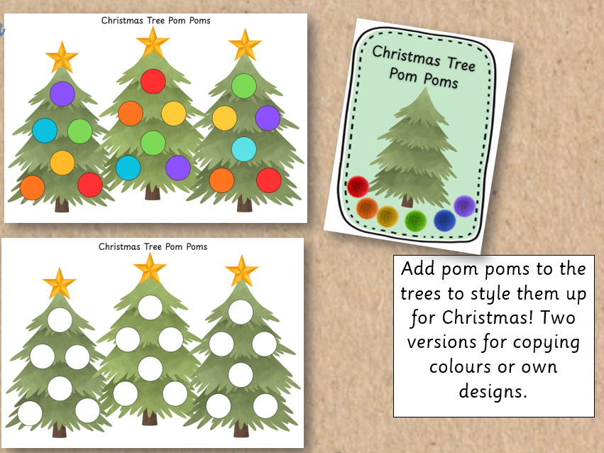 Christmas Tree Pom Poms