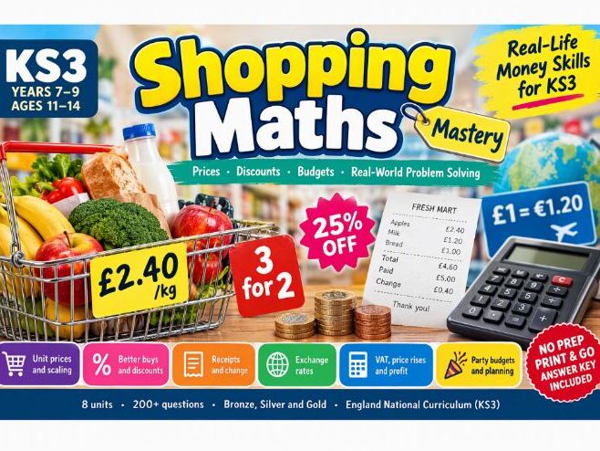 Real-World Shopping Maths: A KS3 Problem-Solving Workbook