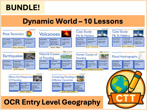 OCR Entry Level Geography - Dynamic World - 10 Lessons