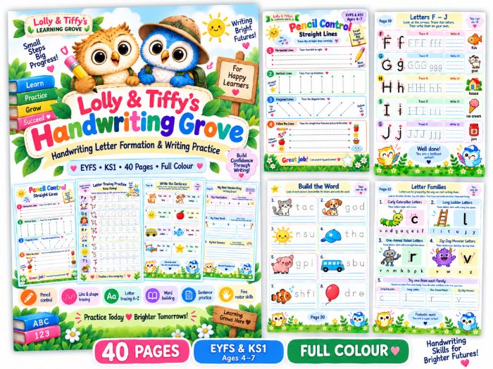 Handwriting & Letter Formation Worksheets | EYFS & KS1 | A–Z Tracing & Writing Practice