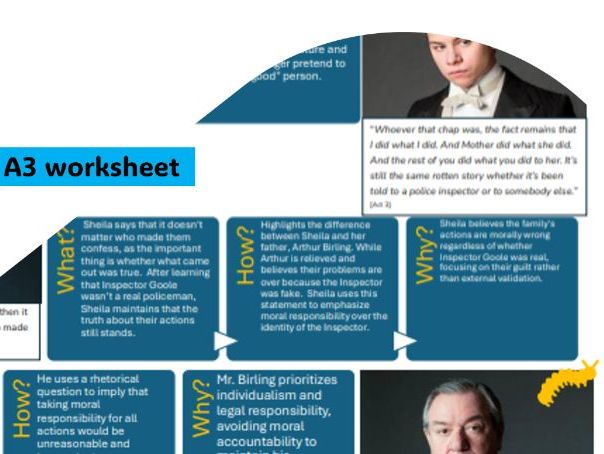 An Inspector Calls: Morality & Legality Diagrart (Teacher Copy with Model Answers)