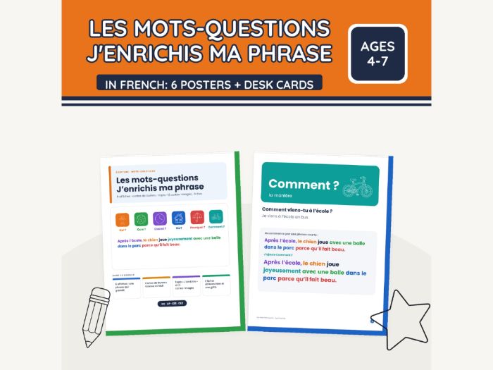 French Question Words Posters (KS1)