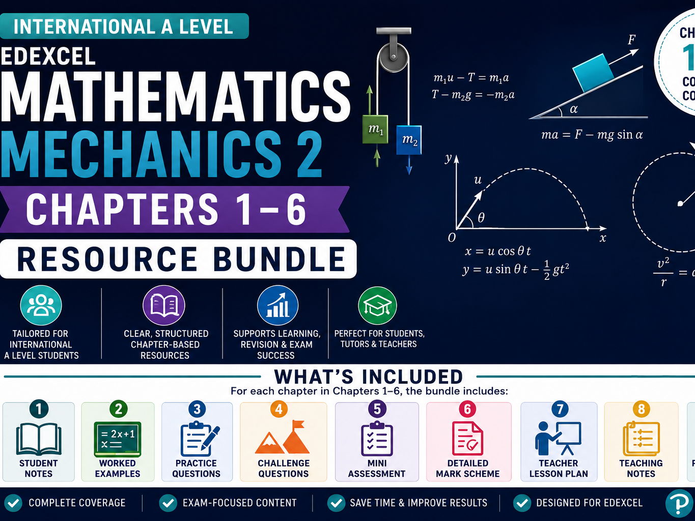 Full Pearson Edexcel Mechanics 2  International A Level Maths Resource Bundle | Chapters 1–6