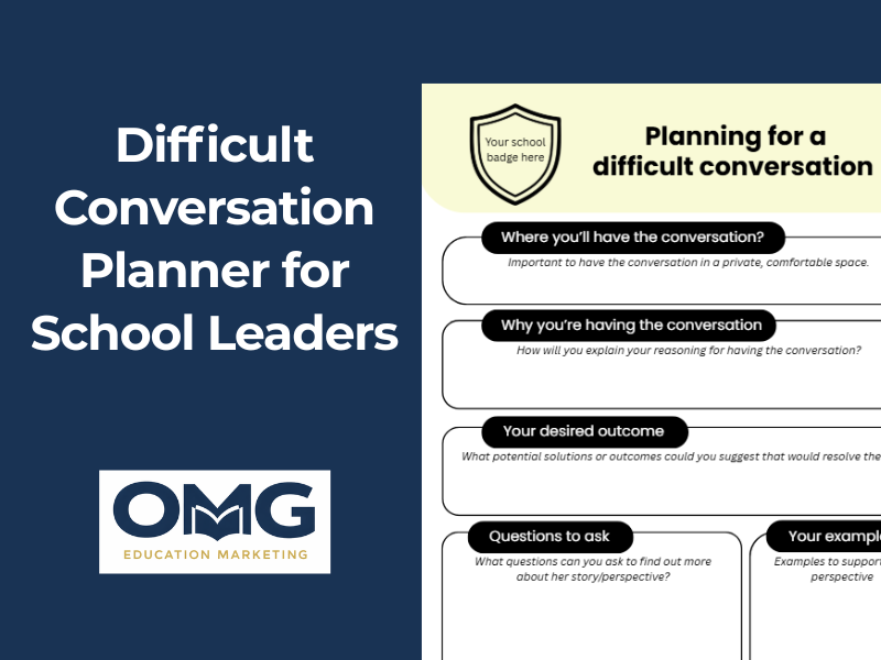 School Leaders Difficult Conversation Planner