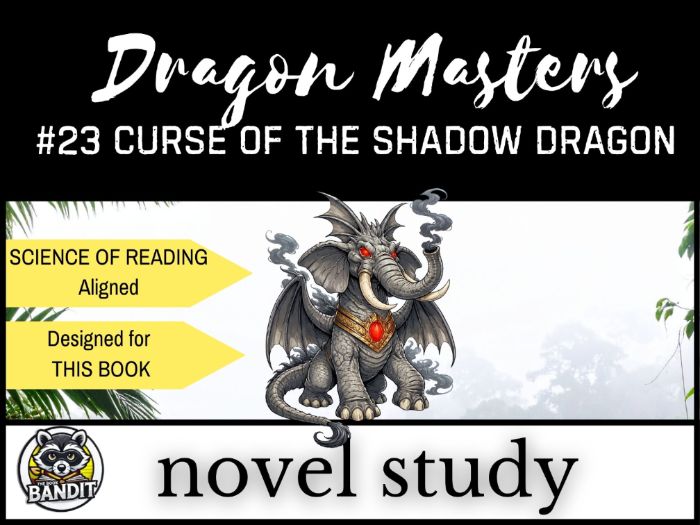 DRAGON MASTERS #23 Curse of the Shadow Dragon NOVEL STUDY and BOOK COMPANION
