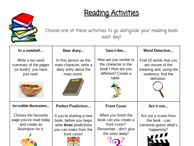 Reading Activity Sheet