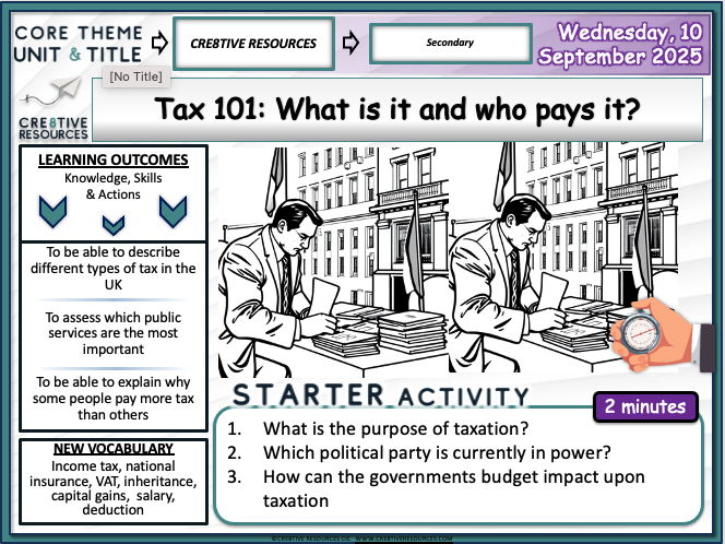 Intro to Tax: What Is It and Who Pays It in the UK - Finance lesson