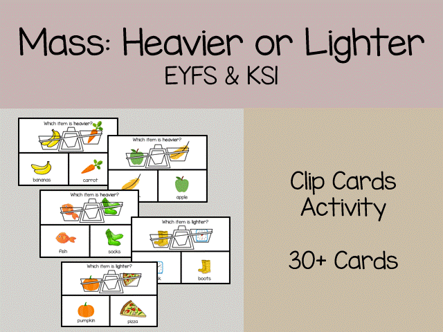 Heavier and Lighter Clip Cards