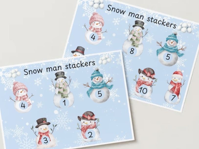 Snowman stackers 5, 10 and 20