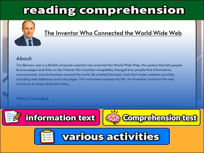 Tim Berners-Lee:The Inventor Who Connected the World Wide Web- Reading Comprehension