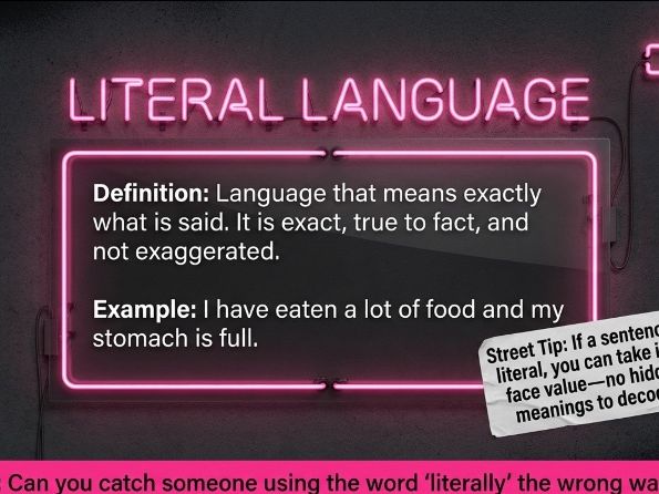 Literary Devices Classroom Posters | Neon Urban Graffiti Theme | 15 A4 Landscape