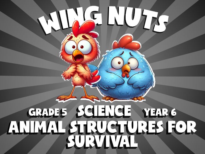 Animal Structures for Survival WING NUTS Science Game | No-Prep Year 6 Review Activity