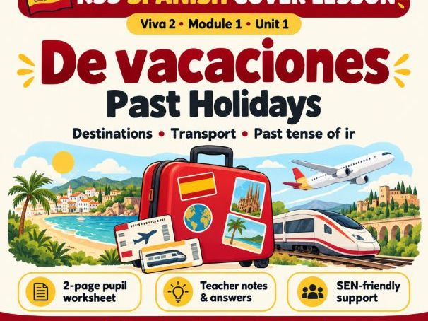 KS3 Spanish Cover Lesson: Past Holidays | Viva 2 Module 1 – De vacaciones