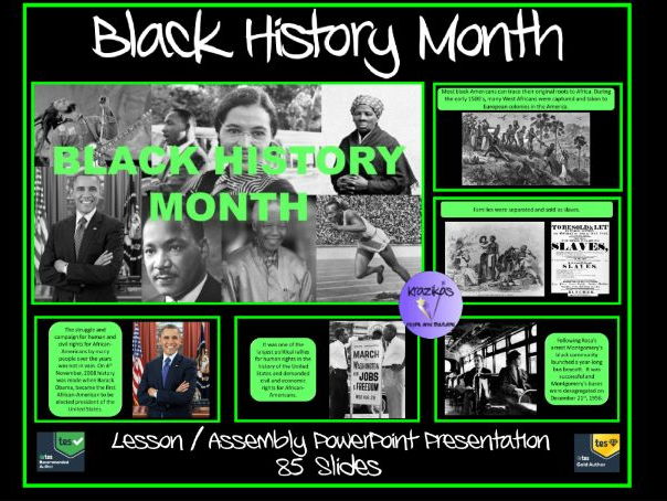 black history black history month presentation 85 slides by