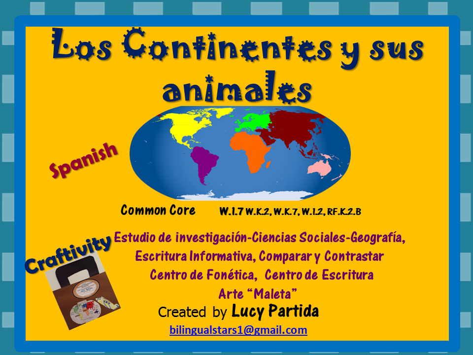 Animales de los continentes Bilingual Stars Mrs PartidaS