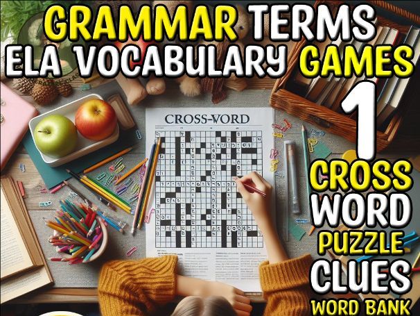 Grammar #6 ELA Vocabulary Crossword Puzzle