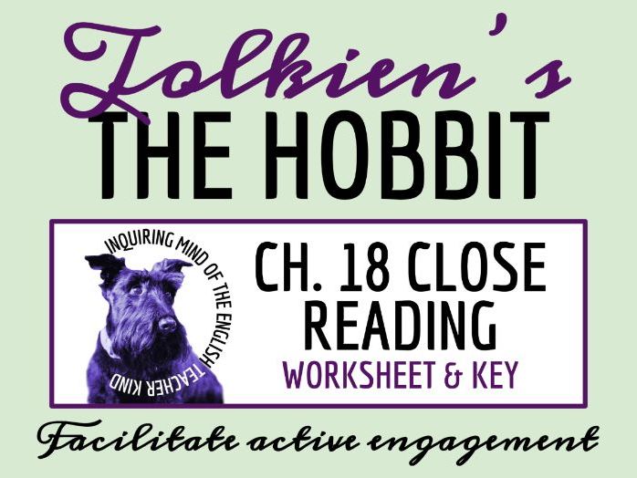The Hobbit Chapter 18 Close Reading Analysis Worksheet