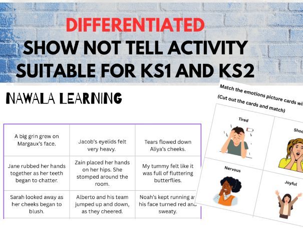 Show not Tell Activity (Differentiated)