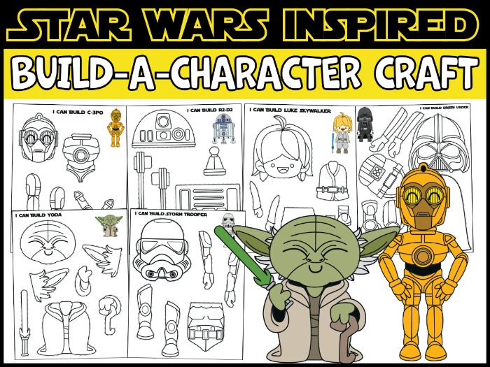Star Wars Character Craft | 12 Cut & Paste Templates