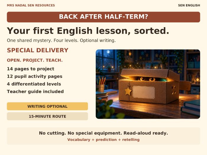 Back After Half-Term: SEN English Lesson