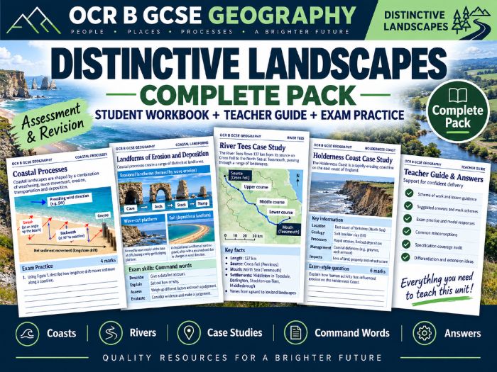 OCR B Distinctive Landscapes – Complete Revision & Exam Practice Pack