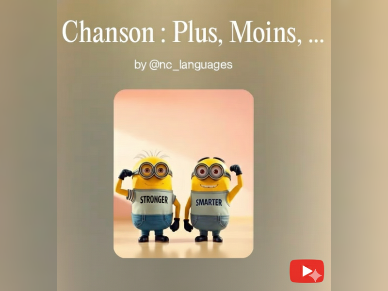 09. FRENCH SONG Year 7. Unit 9: Faire des comparaisons (Lyrics, Worksheet and Answer key)