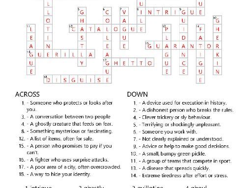Gue, gh and gu spelling puzzles