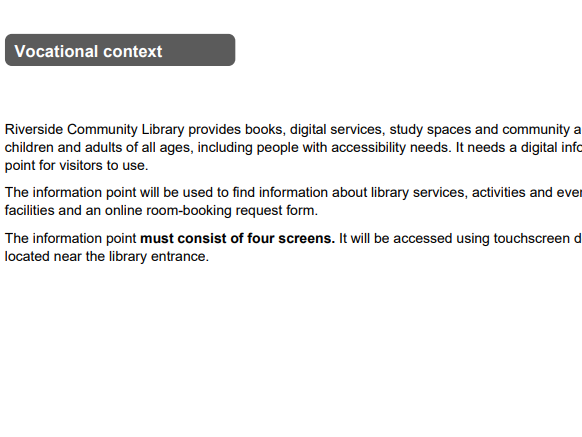 BTEC DIT Component 1 Practice Assignment - Community Library