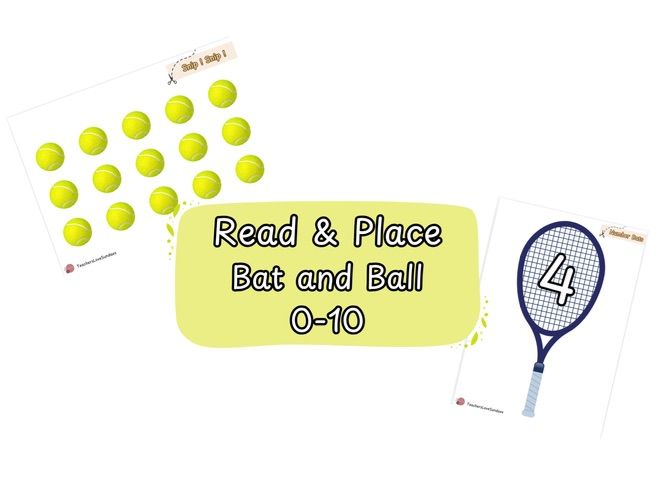 Read & Place Bat and Ball 0-10